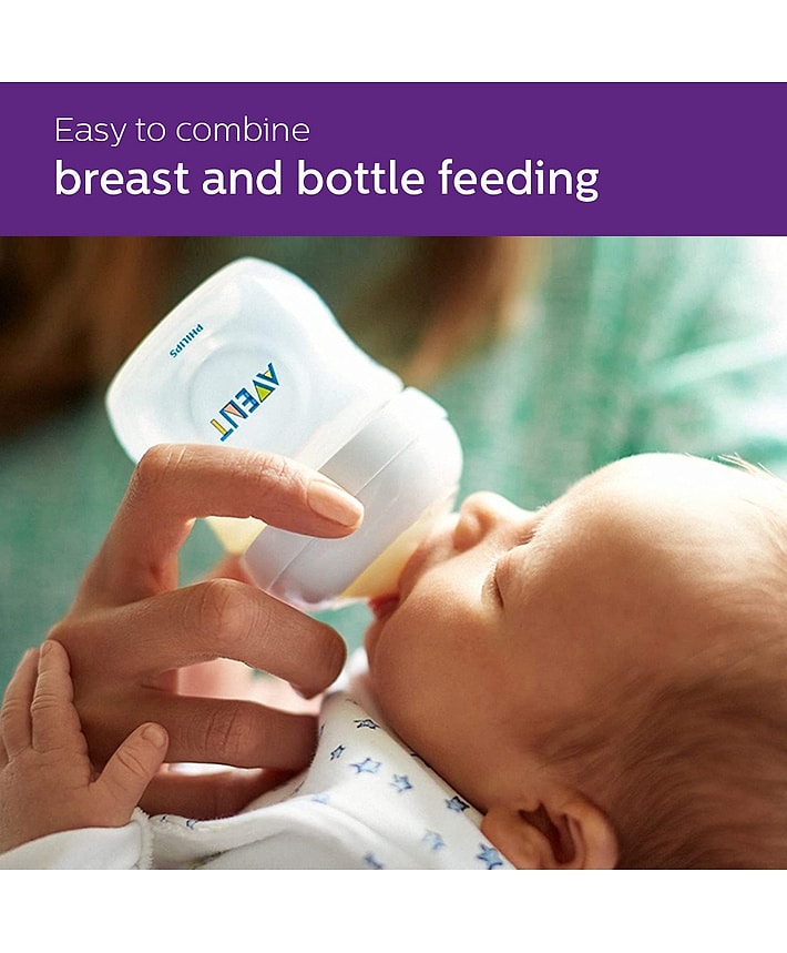 Avent Natural Plastic Feeding Bottle 125 ml TheBeautybasket.in